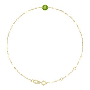 Natural Peridot Solitaire Bracelet (Style BRC935)