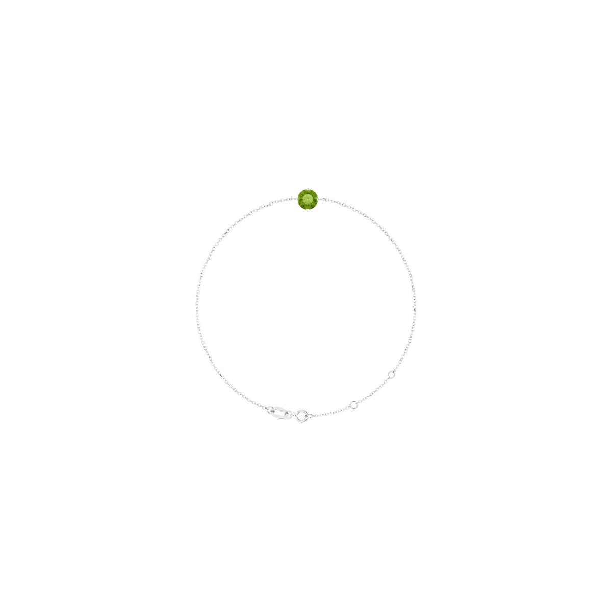 Natural Peridot Solitaire Bracelet (Style BRC935)