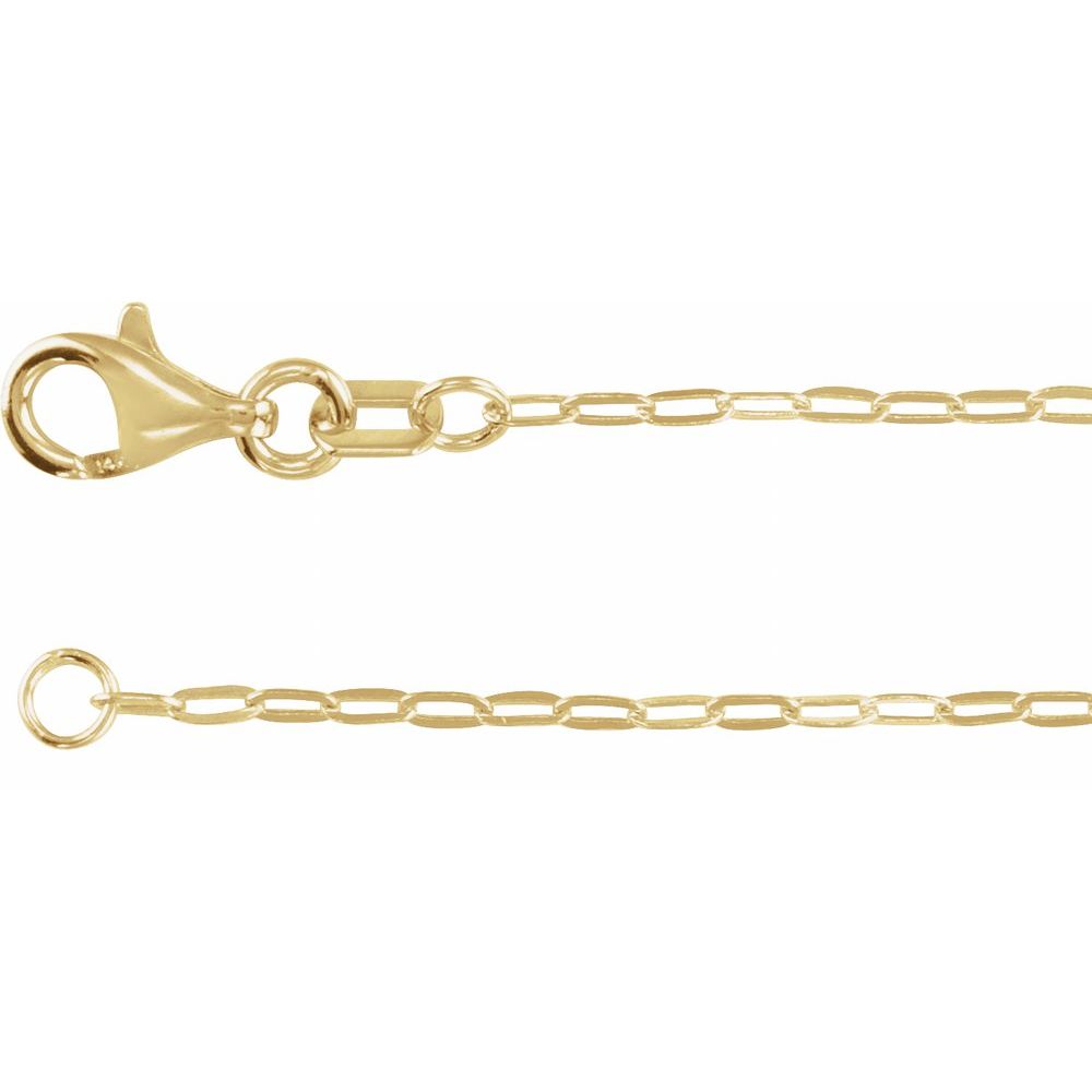 14K Yellow Sideways Cross 7" Bracelet