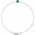 Natural Emerald Solitaire Bracelet (Style BRC925)