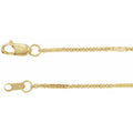 14K Yellow 1.1 mm Dapped Cable 18" Chain
