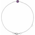 Natural Amethyst Solitaire Bracelet (Style BRC925)