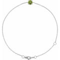 Natural Peridot Solitaire Bracelet (Style BRC925)