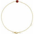 Natural Ruby Solitaire Bracelet (Style BRC925)