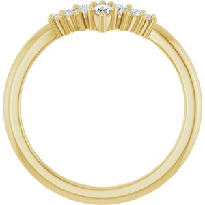 Diamond 1/4 CTW Contour Wedding Band