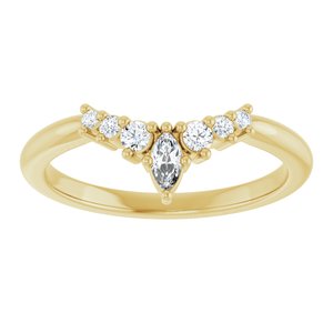 Diamond 1/4 CTW Contour Wedding Band