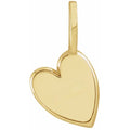 Jubilee 14K Yellow Gold Engravable Sideways Heart Pendant