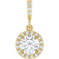 1/2 Ctw Natural Diamond Halo-Style Pendant (Style 86679)