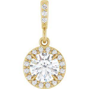 1/2 Ctw Natural Diamond Halo-Style Pendant (Style 86679)