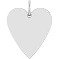 Jubilee 14K White Gold Engravable Heart Pendant