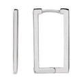 14K White Gold Geometric Hinged 20mm Hoop Earring