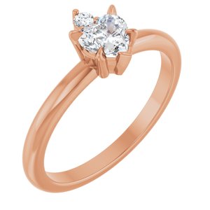 Natural White Sapphire And .03 CT Natural Diamond Ring (Style 72434)