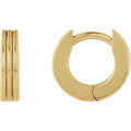 14K Yellow Gold Hinged 10 mm Huggie Hoop Earrings