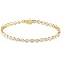14K Yellow Gold 4 9/10 CTW Lab-Grown Diamond Line 7" Bracelet