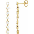 14K Yellow Gold 1 1/5 CTW Lab-Grown Diamond Dangle Earrings