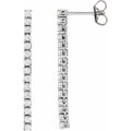 14K White Gold 3/4 CTW Lab-Grown Diamond Earrings
