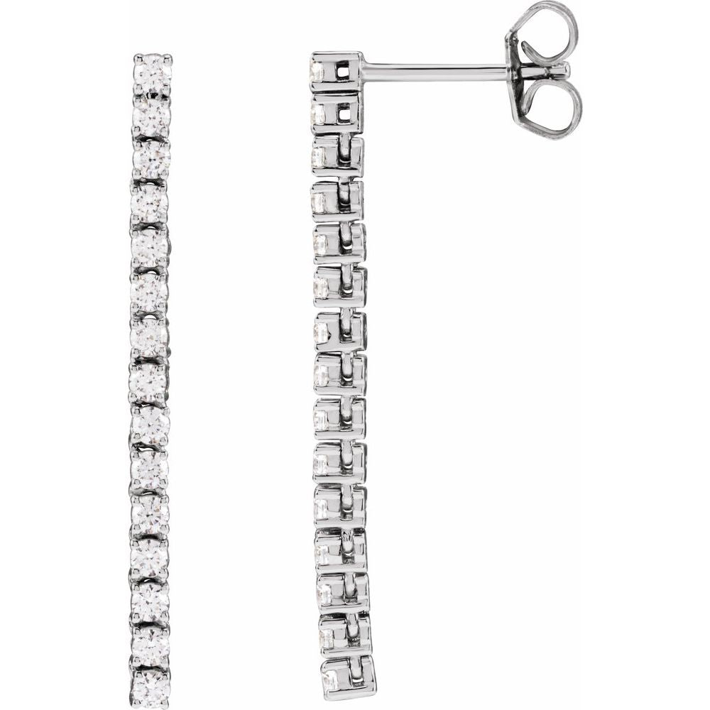 14K White Gold 3/4 CTW Lab-Grown Diamond Earrings