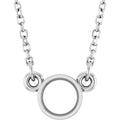 Bezel-Set Solitaire Birthstone Necklace