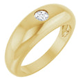 Essentials 14K Yellow Gold 14 Ct Natural Diamond Dome Ring