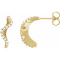 14K Yellow Gold 1/5 CTW Natural Diamond 15.5 mm Hoop Earrings