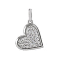 Impress 14K White Gold 14 Ctw Natural Diamond Heart Charmpendant