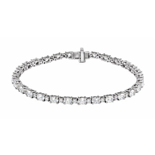 14K White 5 1/2 CTW Lab-Grown Diamond Line 7" Bracelet