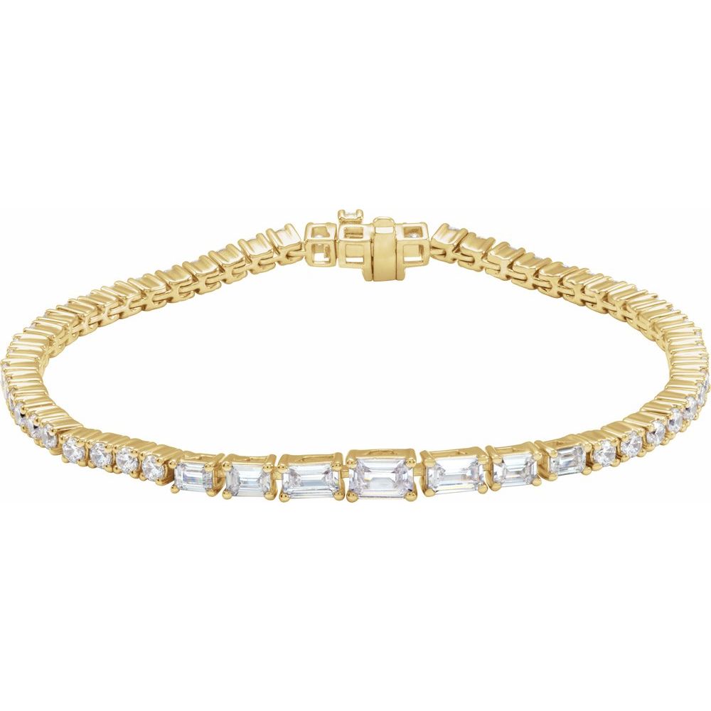 14K Yellow 4 5/8 CTW Lab-Grown Diamond Line 7" Bracelet