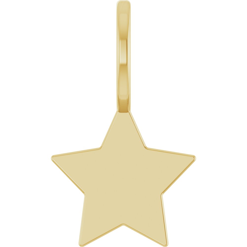 Believer 14K Yellow Gold Engravable Star Charmpendant