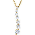 1/2 Ctw Natural Diamond Journey Necklace (Style 67724)