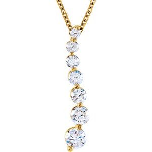 1/2 Ctw Natural Diamond Journey Necklace (Style 67724)