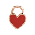 Jubilee 14K Rose Gold Red Enamel Heart Pendant