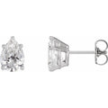 Pear 5-Prong Stud Earrings