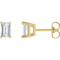 Emerald 4-Prong Stud Earrings