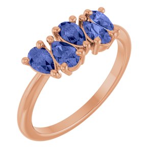 Natural Tanzanite Five-Stone Ring (Style 72454)