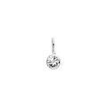 Sterling Silver Imitation Diamond Hook Charm/Pendant