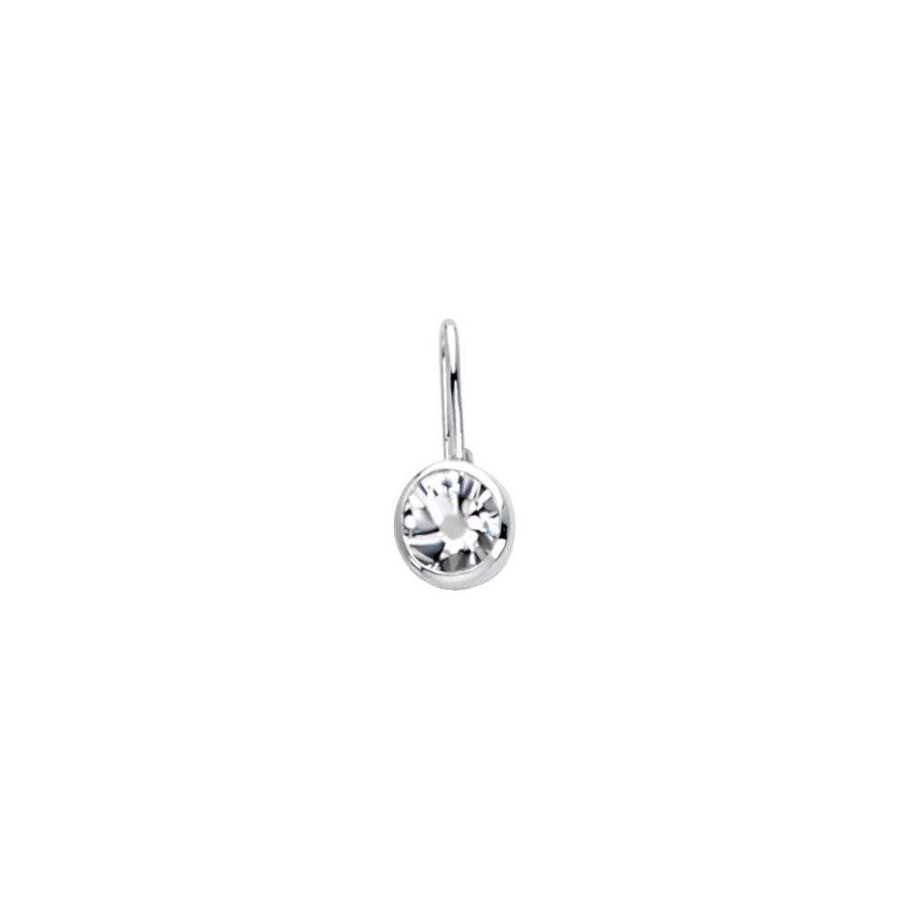Sterling Silver Imitation Diamond Hook Charm/Pendant