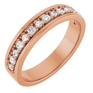 14K Gold Square Diamond Wedding Band