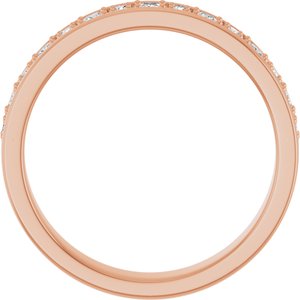 14K Gold Square Diamond Wedding Band