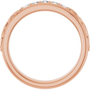 14K Gold Classic Diamond Wedding Band