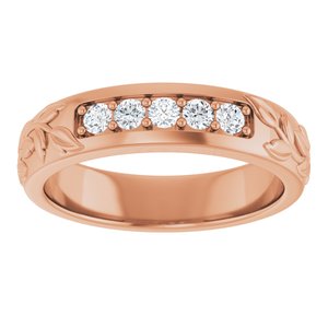 14K Gold Classic Diamond Wedding Band