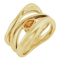 Utility 14K Yellow Gold Natural Citrine Negative Space Ring