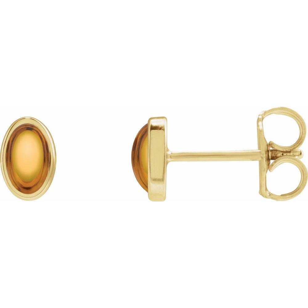 14K Yellow Gold Natural Citrine Earrings