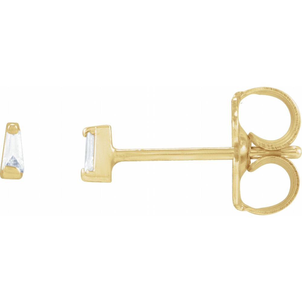 Tapered Baguette Channel-Set Stud Earrings