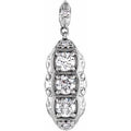 1/4 Ctw Natural Diamond 3-Stone Pendant (Style 85926)