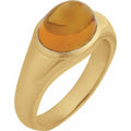 Impress 14K Yellow Gold Natural Citrine Cabochon Ring