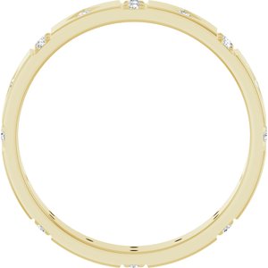 14K Gold Men's Diamond Wedding Band