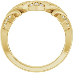 14K Gold 1/6 CTW Diamond Wedding Band