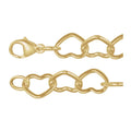 14K Yellow Gold-Filled 9 mm Heart 16" Chain