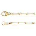 18K Yellow Gold 2.4 mm Paperclip-Style 16" Chain