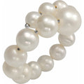 Impress Sterling Silver Cultured White Freshwater Pearl Ring